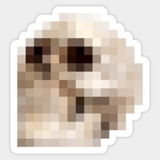 8bit Pixel Gothic Skull †††† Graphic Design Pattern Sticker